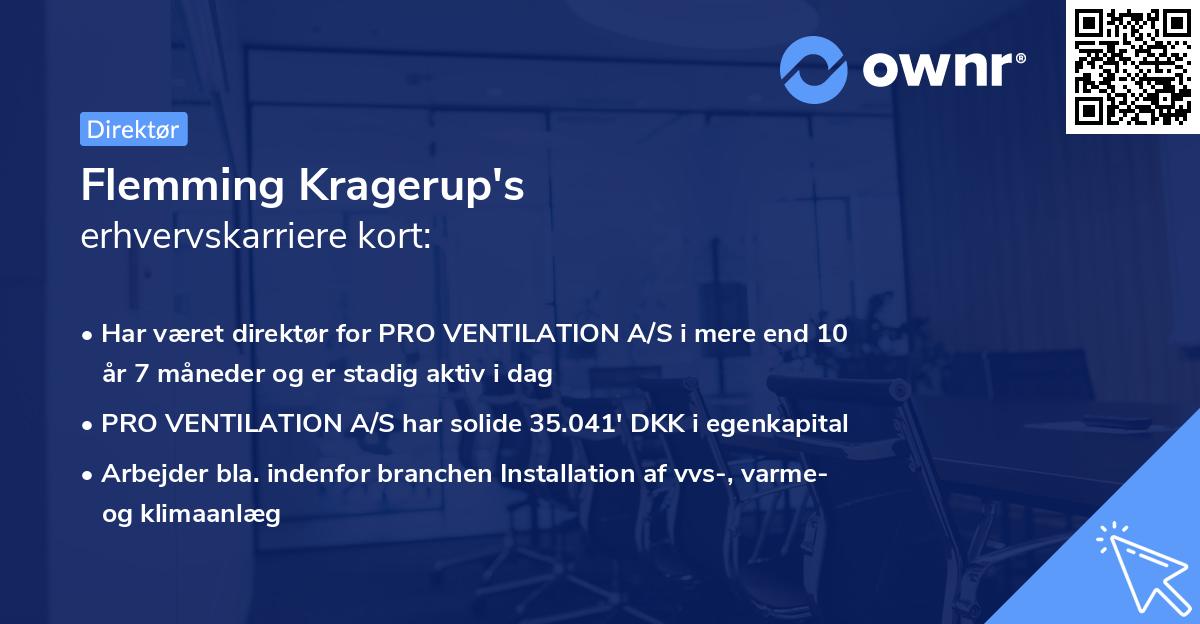 Flemming Kragerup's erhvervskarriere kort