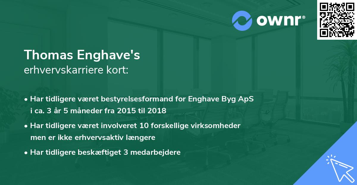 Thomas Enghave's erhvervskarriere kort
