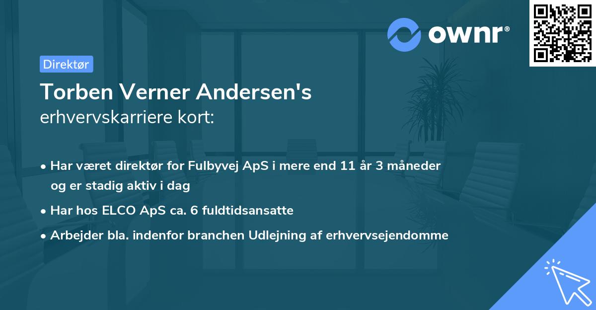 Torben Verner Andersen's erhvervskarriere kort
