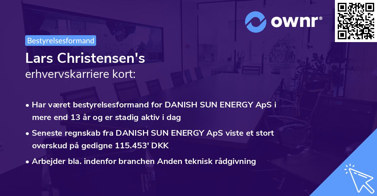 Lars Christensen's erhvervskarriere kort