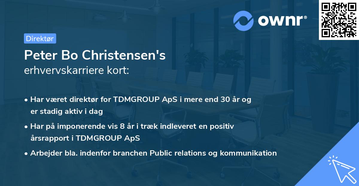 Peter Bo Christensen's erhvervskarriere kort