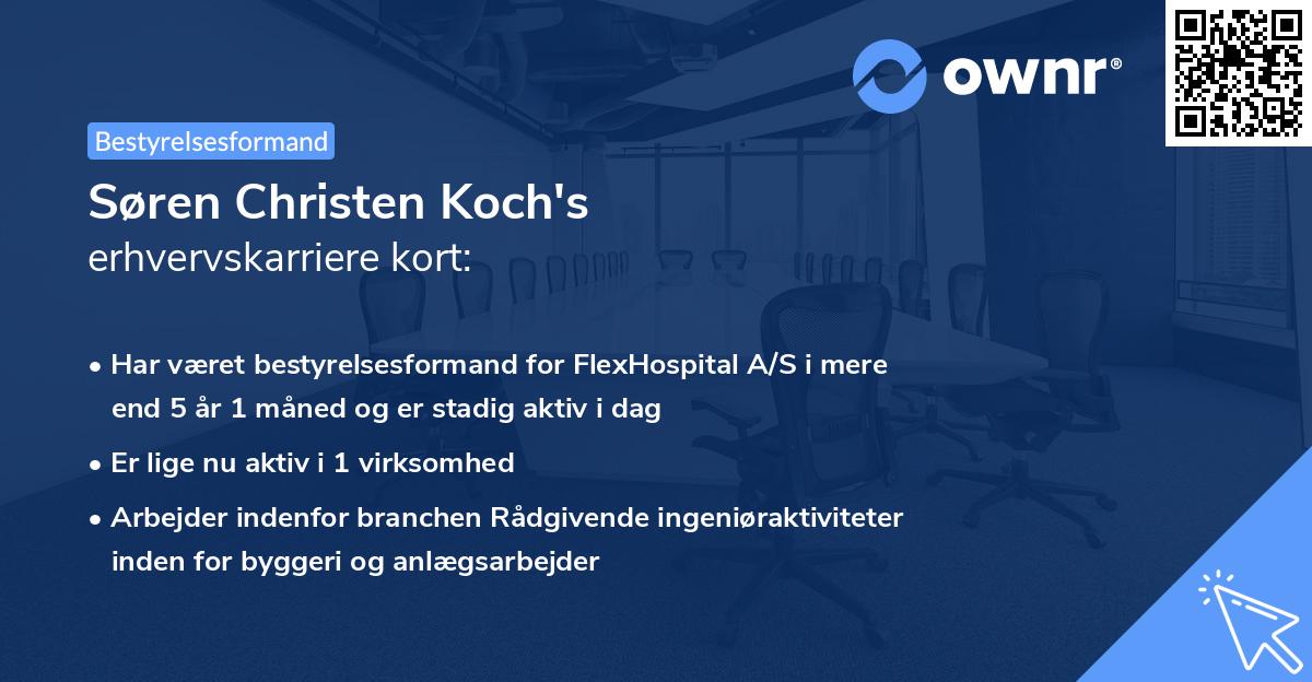 Søren Christen Koch's erhvervskarriere kort