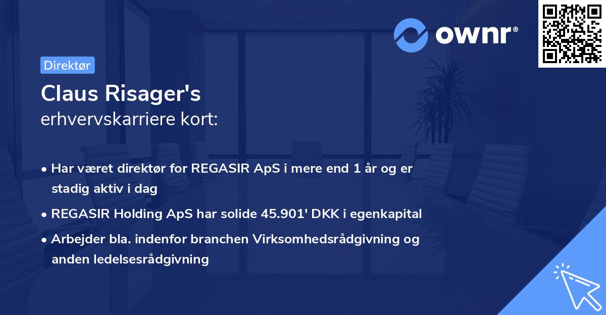 Claus Risager's erhvervskarriere kort