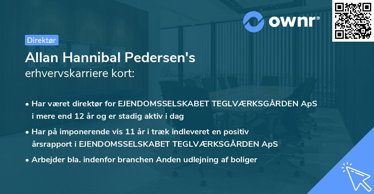 Allan Hannibal Pedersen's erhvervskarriere kort
