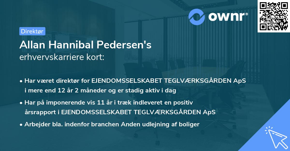 Allan Hannibal Pedersen's erhvervskarriere kort