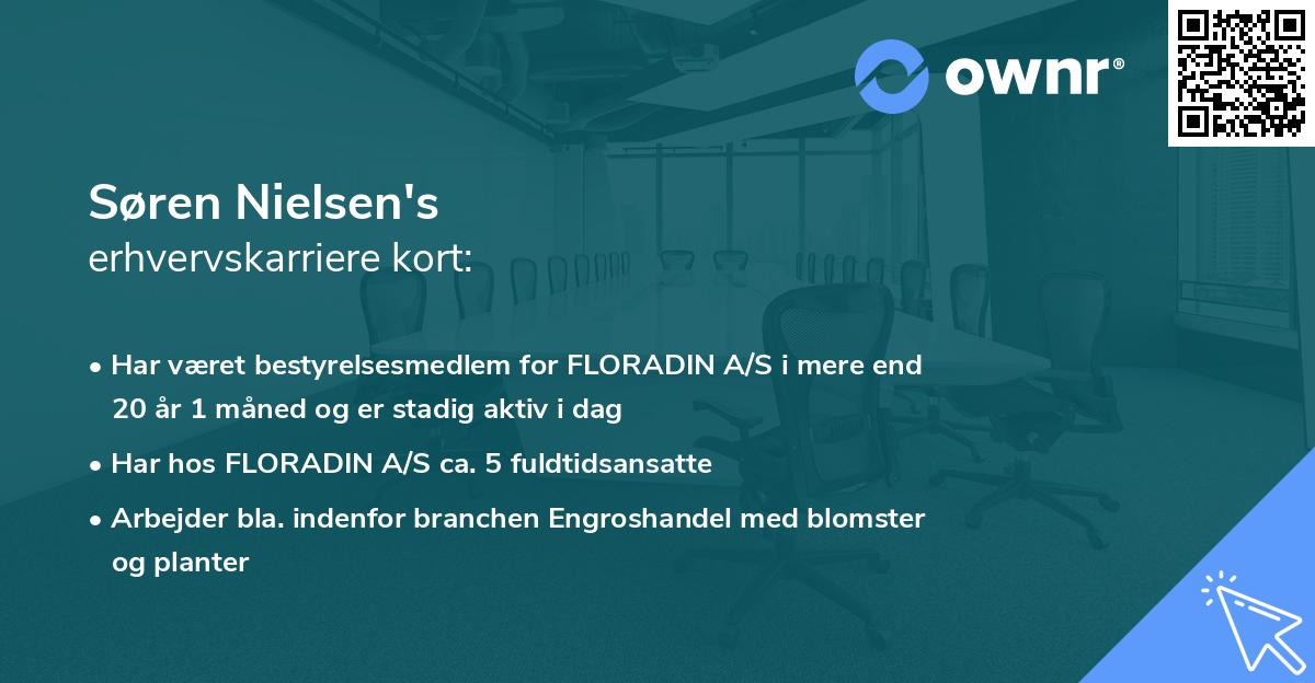 Søren Nielsen's erhvervskarriere kort