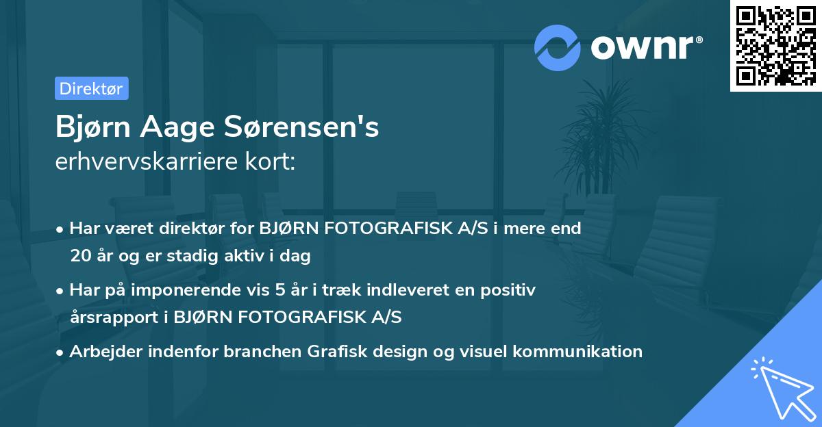 Bjørn Aage Sørensen's erhvervskarriere kort