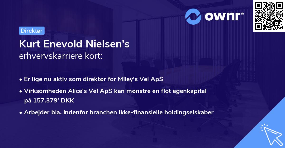 Kurt Enevold Nielsen's erhvervskarriere kort