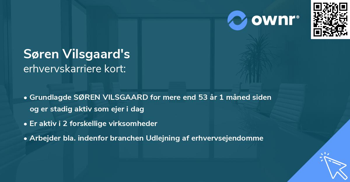 Søren Vilsgaard's erhvervskarriere kort