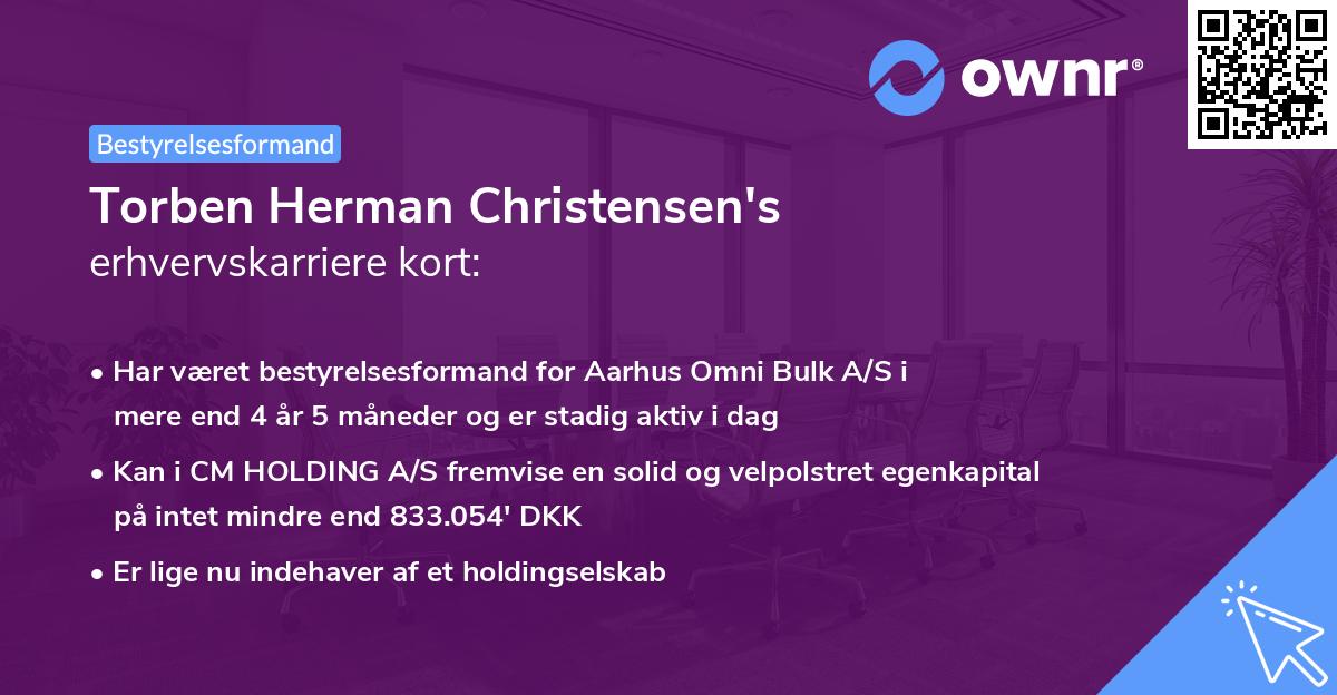 Torben Herman Christensen's erhvervskarriere kort