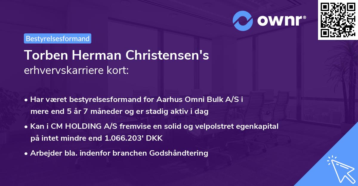 Torben Herman Christensen's erhvervskarriere kort