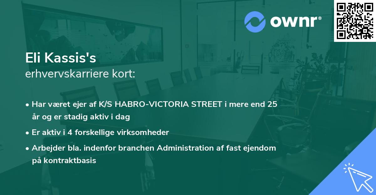 Eli Kassis's erhvervskarriere kort
