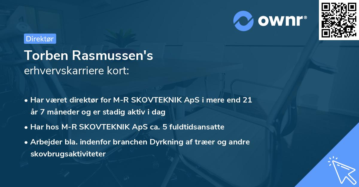 Torben Rasmussen's erhvervskarriere kort