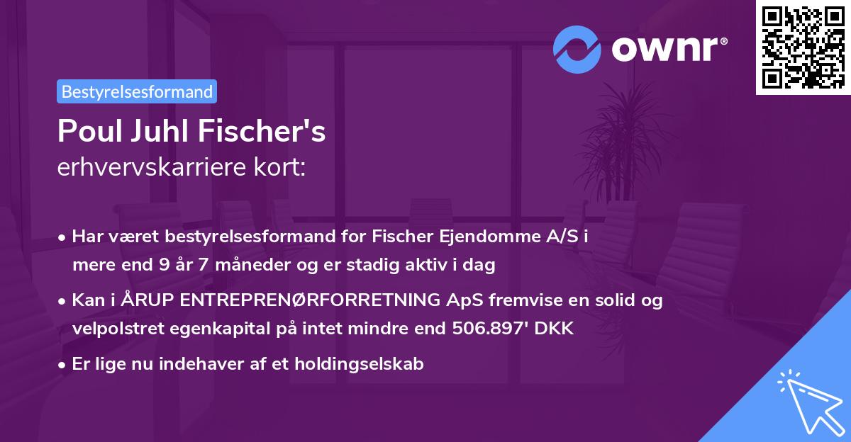 Poul Juhl Fischer's erhvervskarriere kort