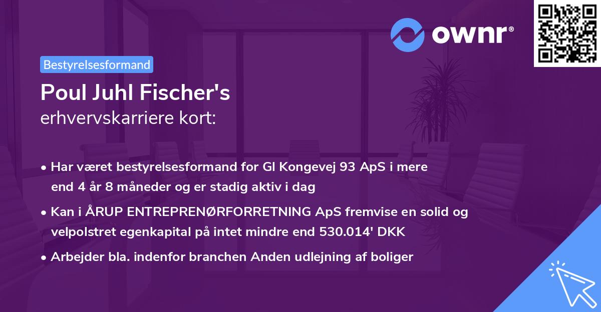 Poul Juhl Fischer's erhvervskarriere kort