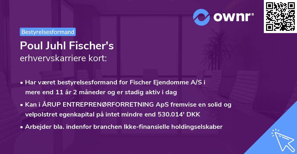 Poul Juhl Fischer's erhvervskarriere kort