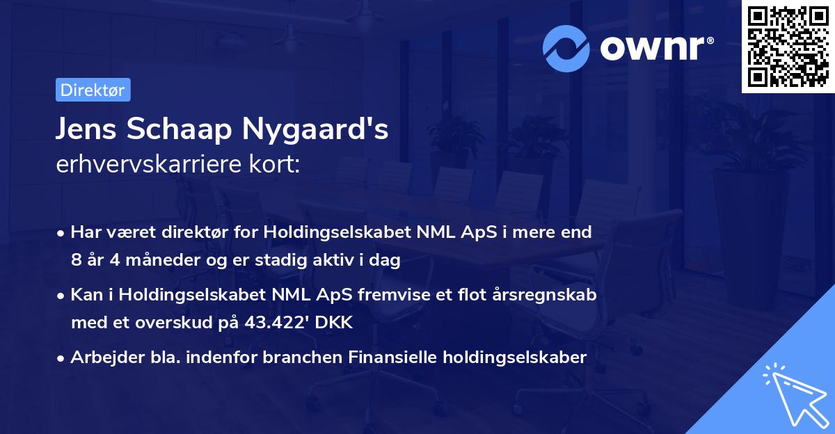 Jens Schaap Nygaard's erhvervskarriere kort