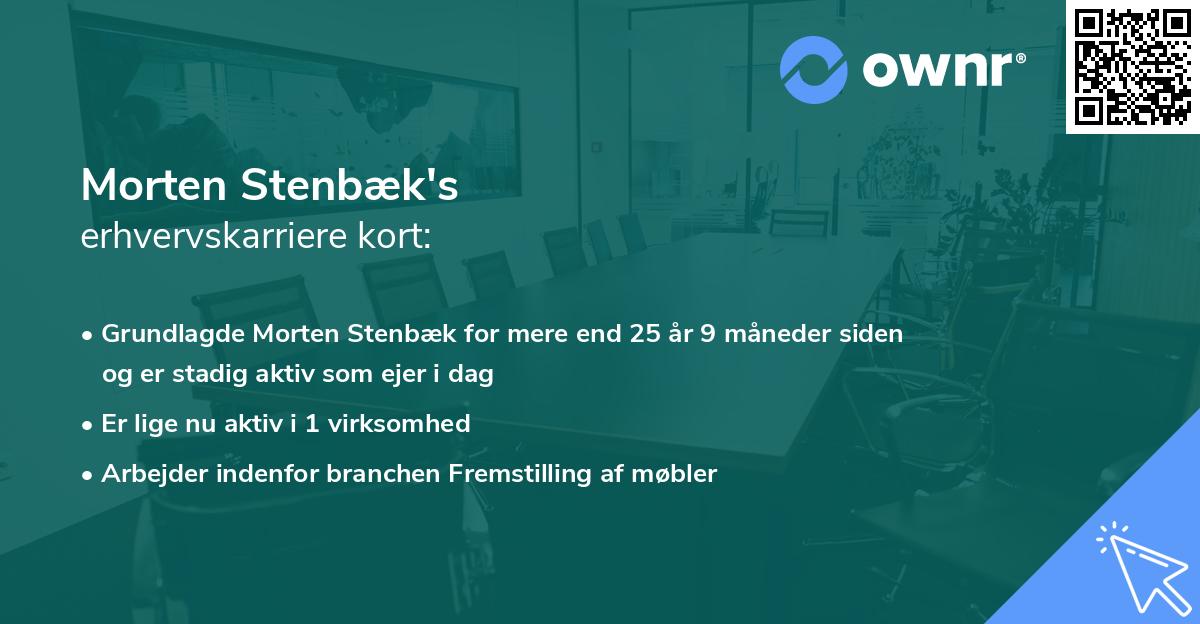 Morten Stenbæk's erhvervskarriere kort