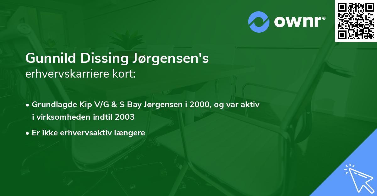 Gunnild Dissing Jørgensen's erhvervskarriere kort