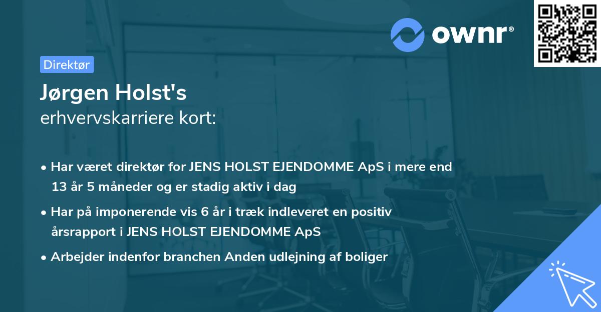 Jørgen Holst's erhvervskarriere kort