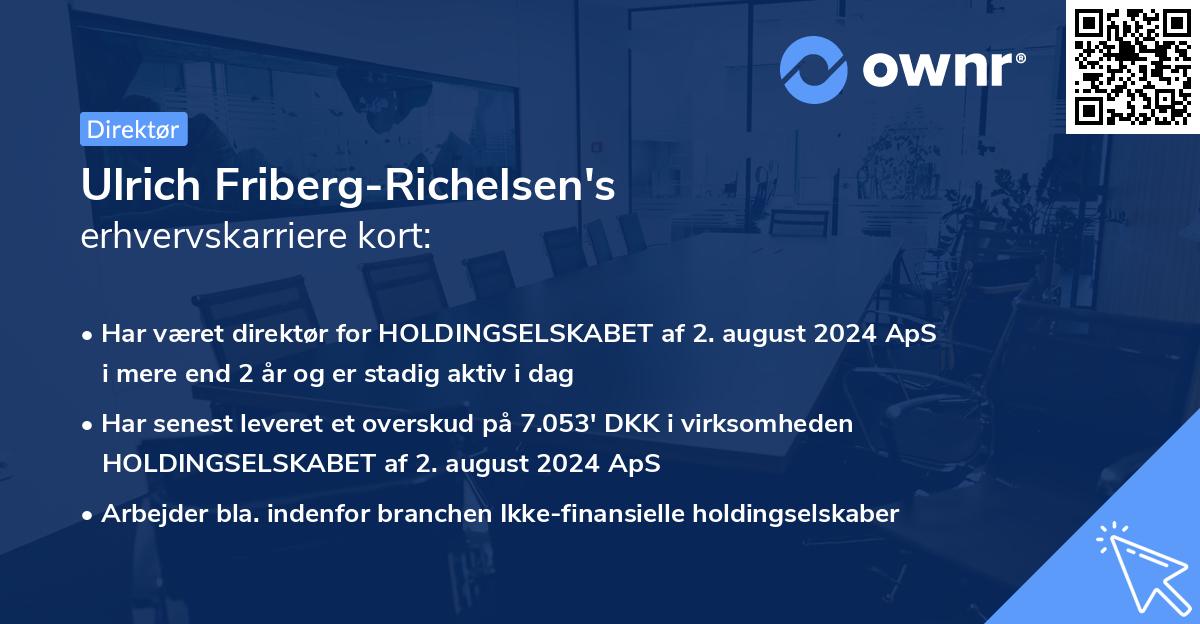 Ulrich Friberg-Richelsen's erhvervskarriere kort