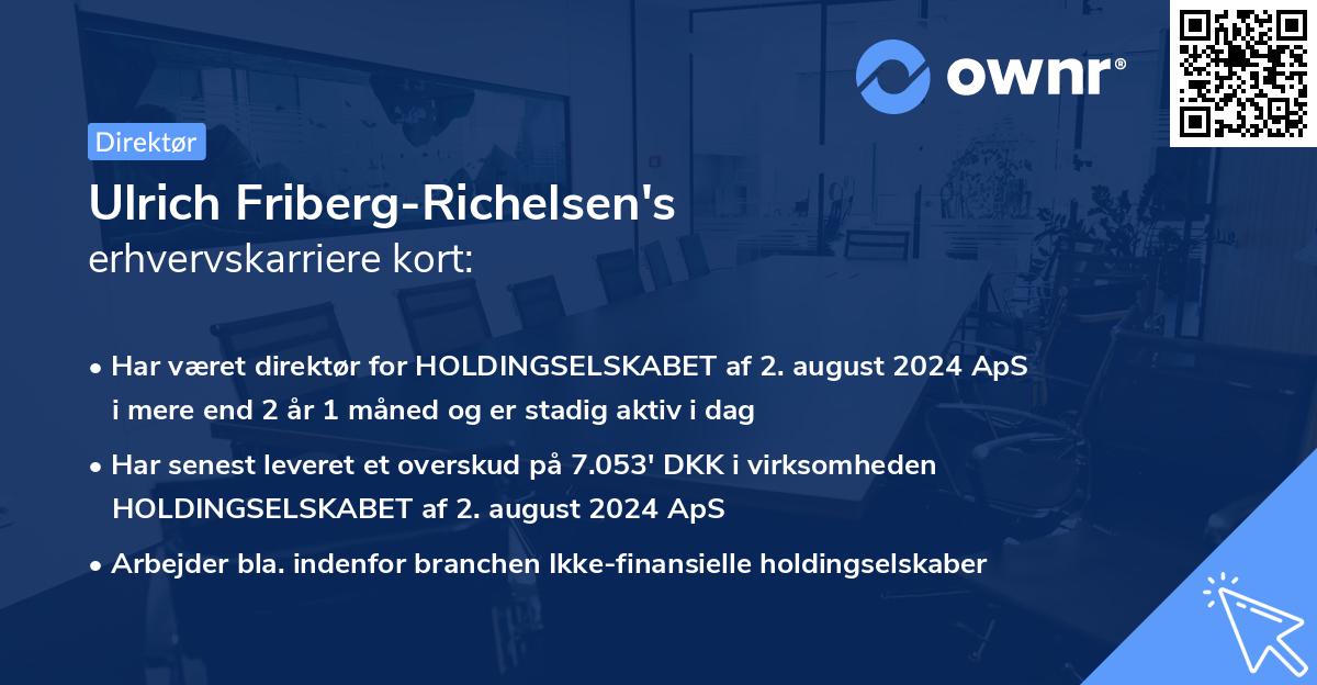 Ulrich Friberg-Richelsen's erhvervskarriere kort