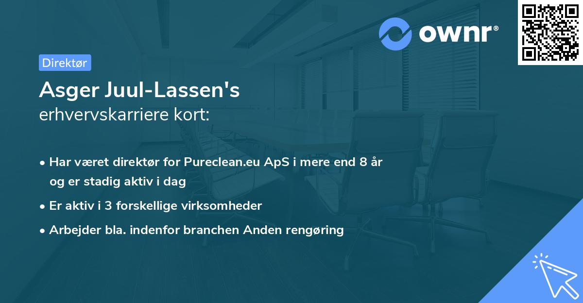 Asger Juul-Lassen's erhvervskarriere kort