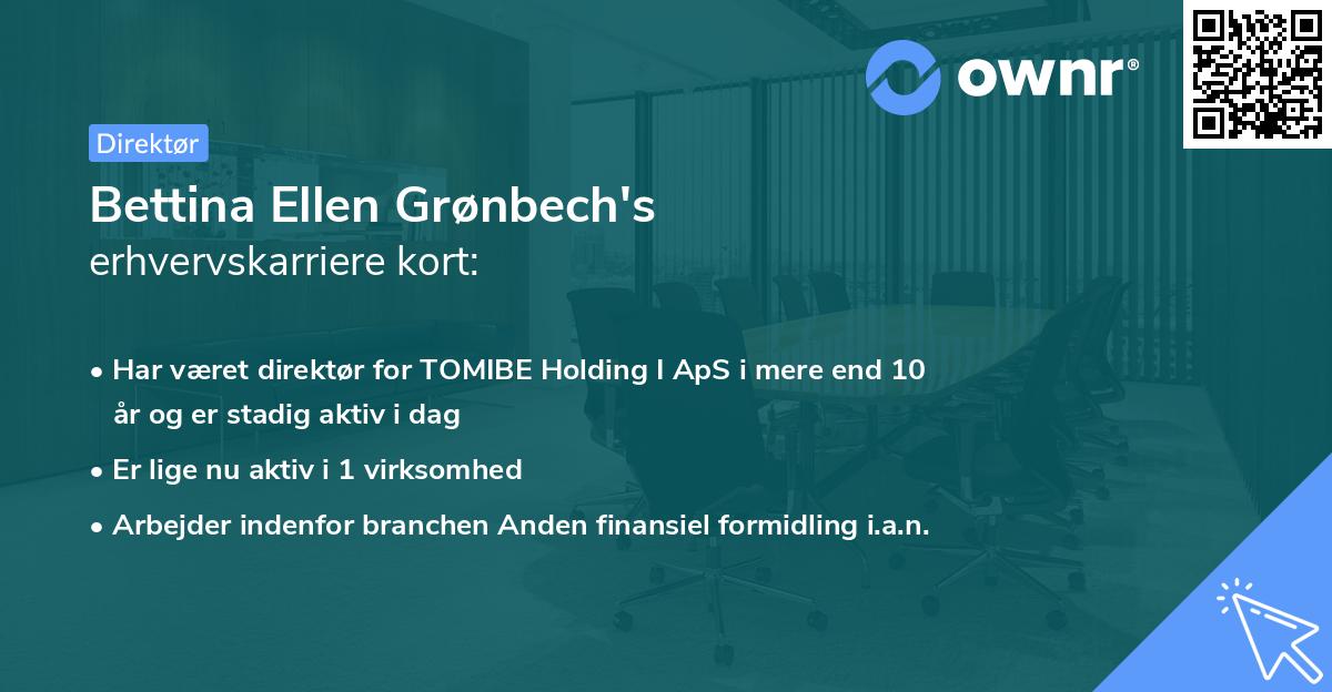 Bettina Ellen Grønbech's erhvervskarriere kort