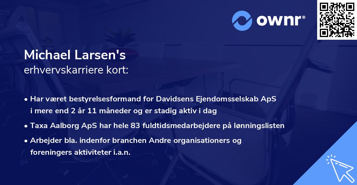 Michael Larsen's erhvervskarriere kort