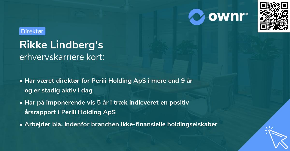 Rikke Lindberg's erhvervskarriere kort