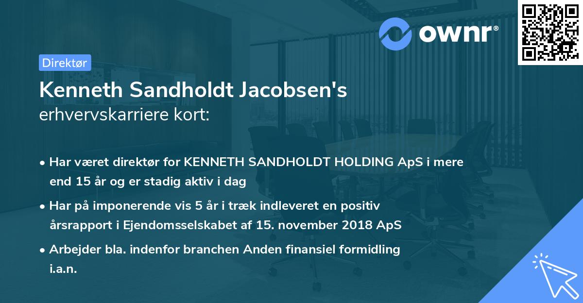 Kenneth Sandholdt Jacobsen's erhvervskarriere kort