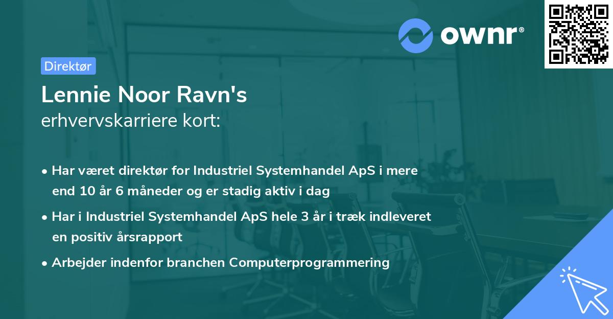 Lennie Noor Ravn's erhvervskarriere kort