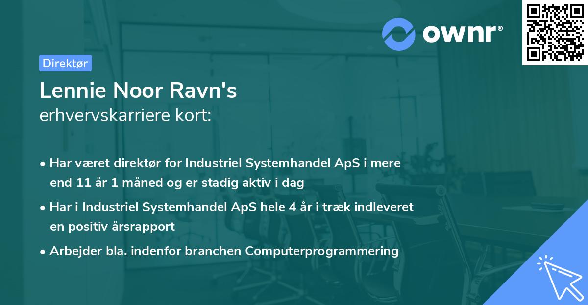 Lennie Noor Ravn's erhvervskarriere kort