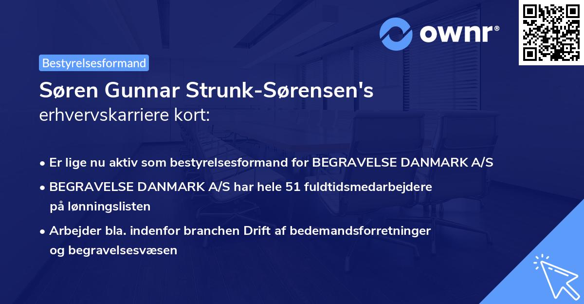 Søren Gunnar Strunk-Sørensen's erhvervskarriere kort