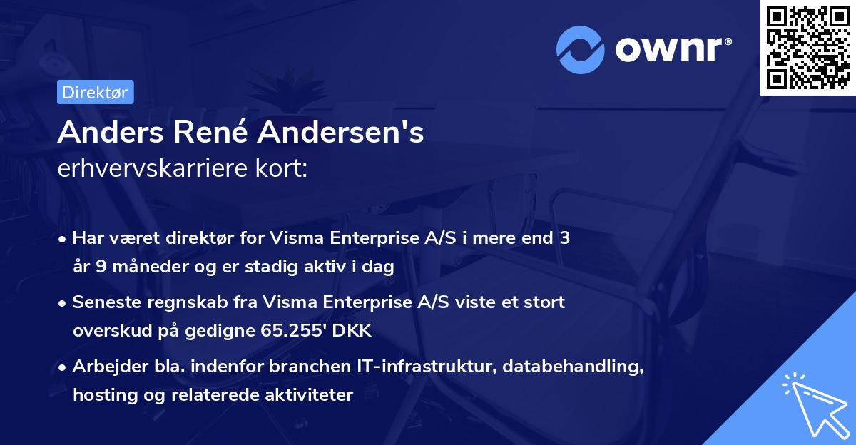 Anders René Andersen's erhvervskarriere kort