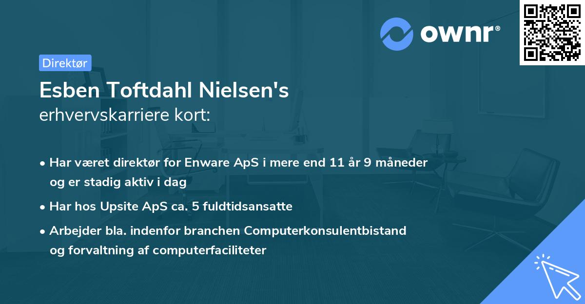 Esben Toftdahl Nielsen's erhvervskarriere kort