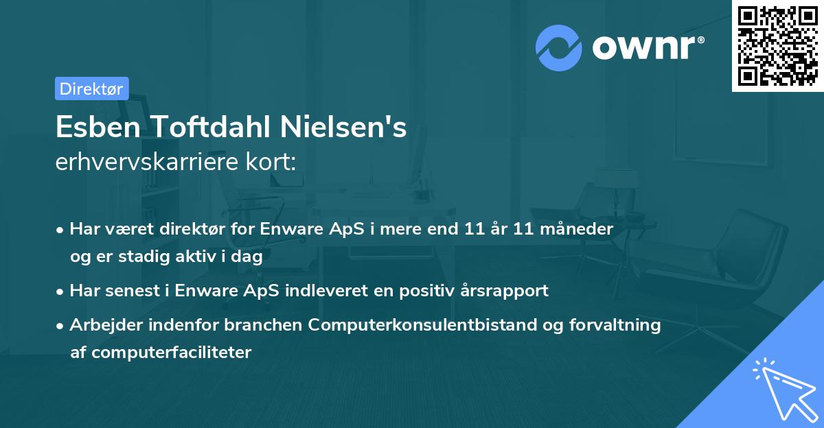 Esben Toftdahl Nielsen's erhvervskarriere kort