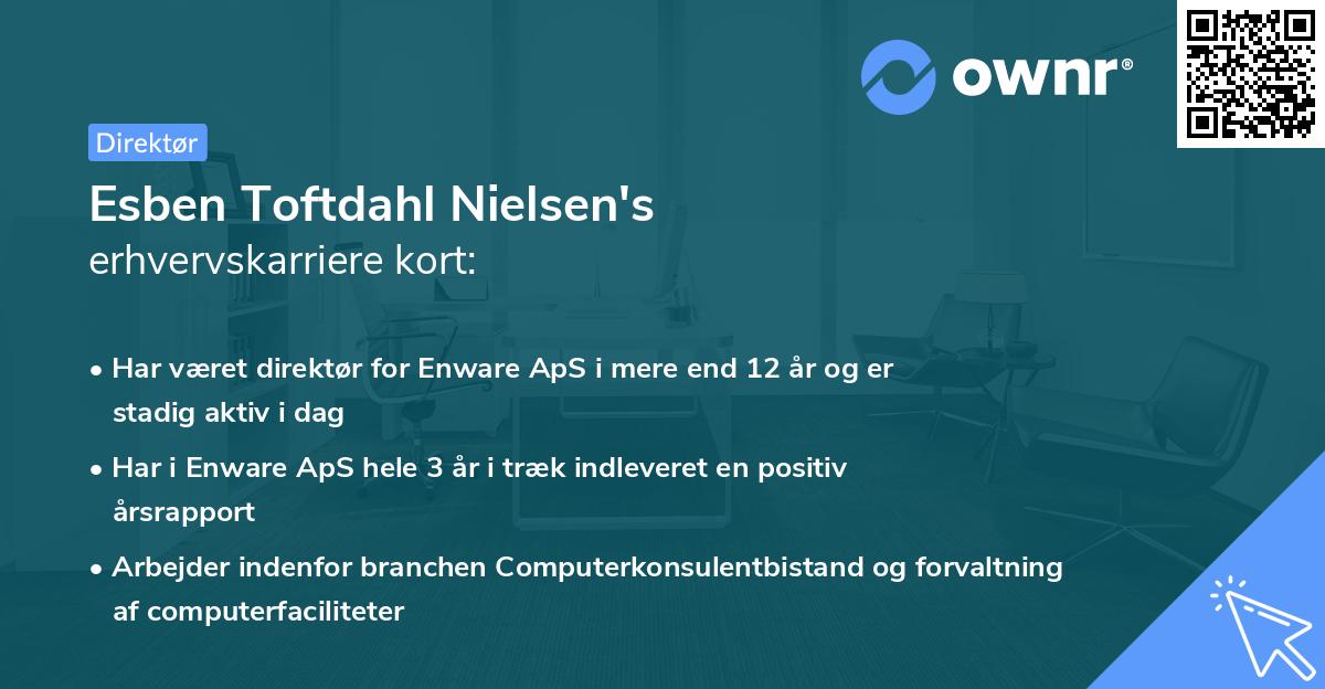 Esben Toftdahl Nielsen's erhvervskarriere kort