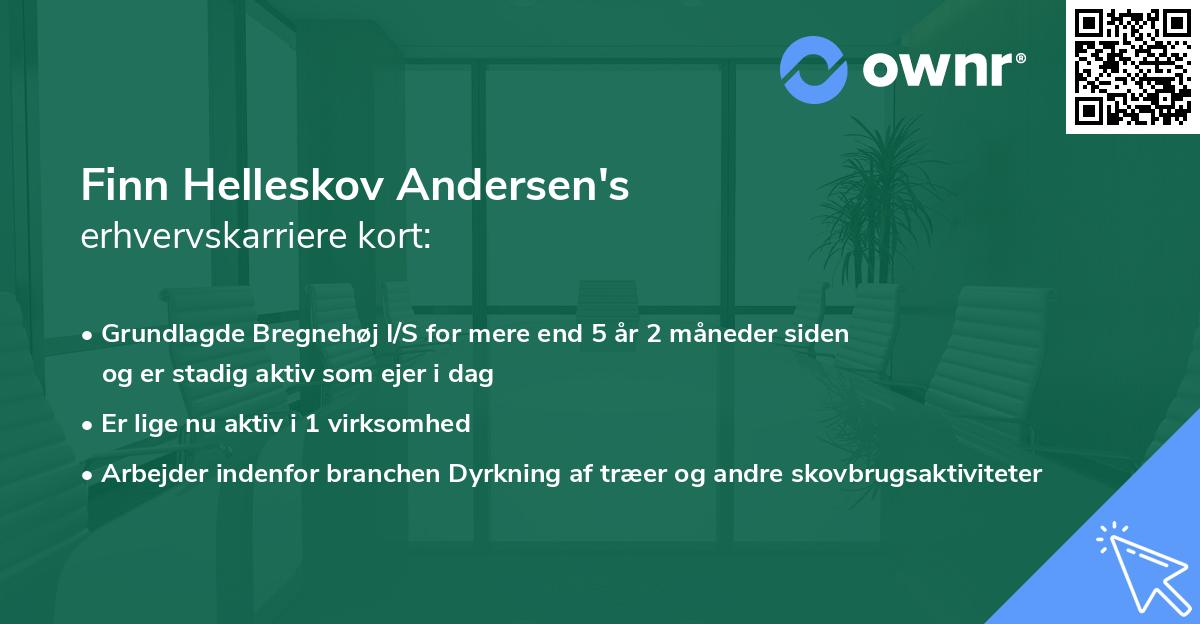 Finn Helleskov Andersen's erhvervskarriere kort