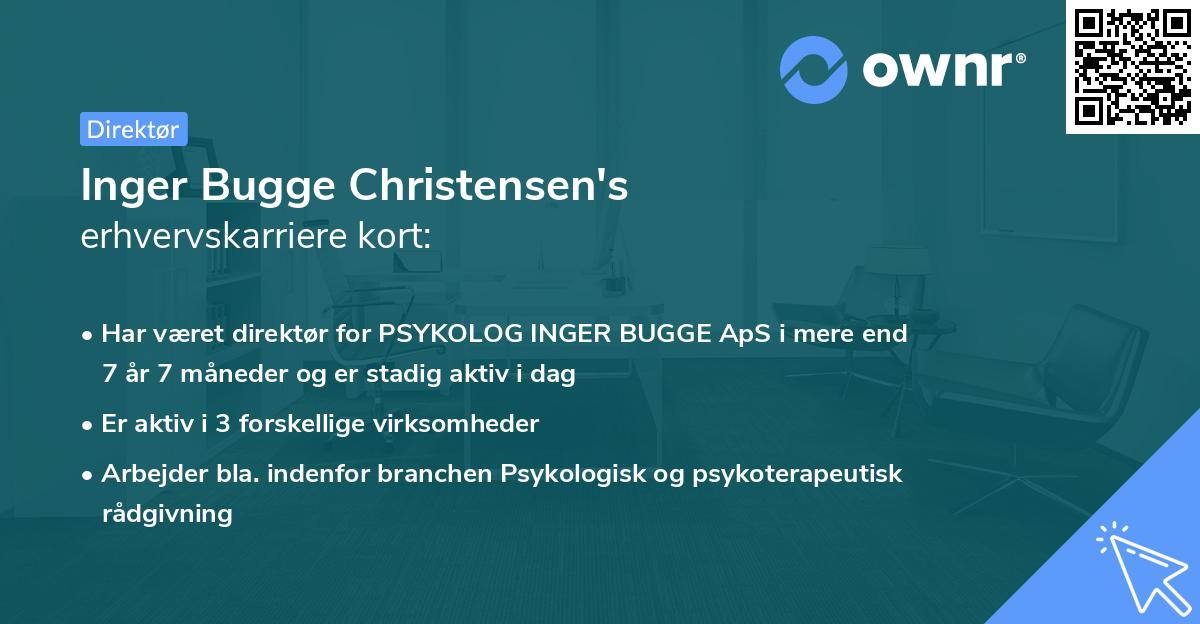 Inger Bugge Christensen's erhvervskarriere kort