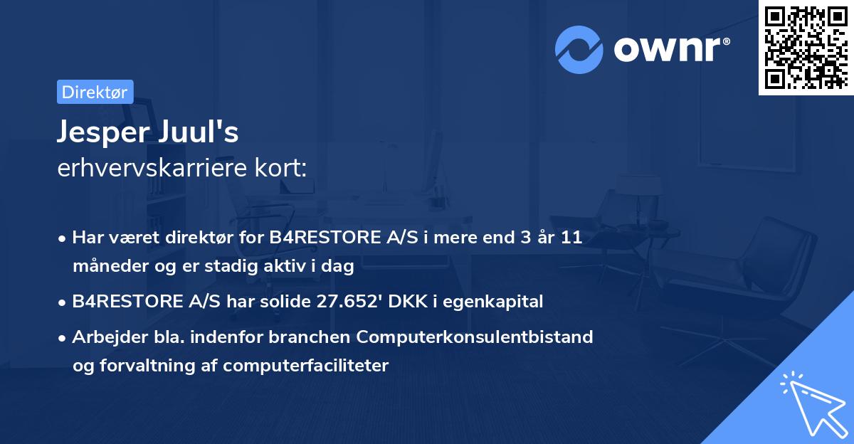 Jesper Juul's erhvervskarriere kort
