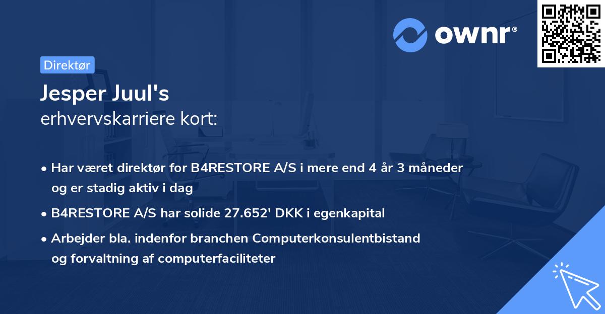 Jesper Juul's erhvervskarriere kort