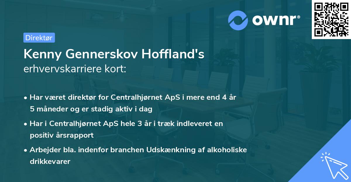 Kenny Gennerskov Hoffland's erhvervskarriere kort