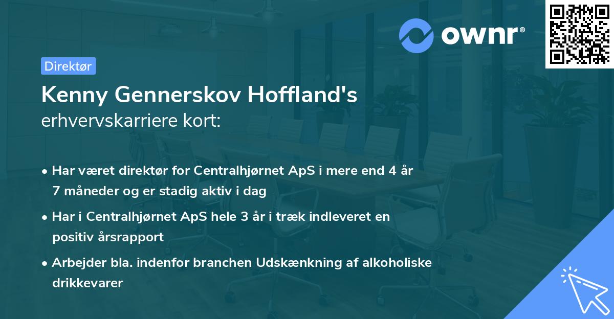 Kenny Gennerskov Hoffland's erhvervskarriere kort