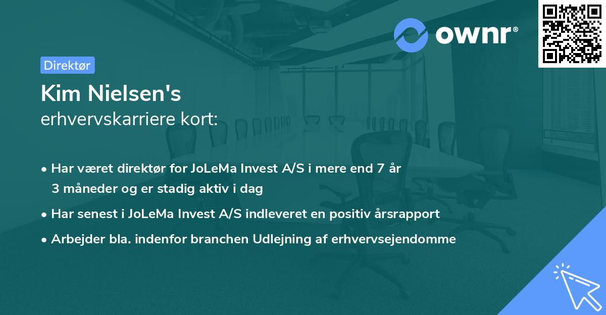 Kim Nielsen's erhvervskarriere kort