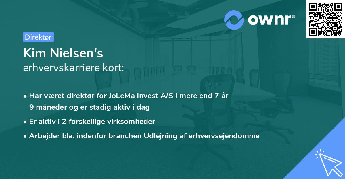Kim Nielsen's erhvervskarriere kort