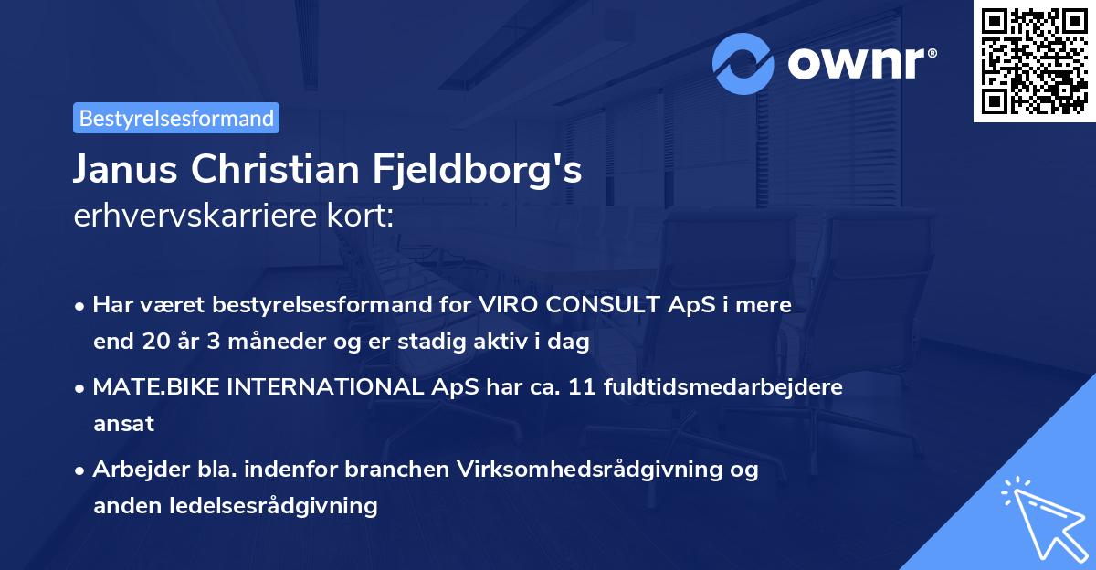 Janus Christian Fjeldborg's erhvervskarriere kort