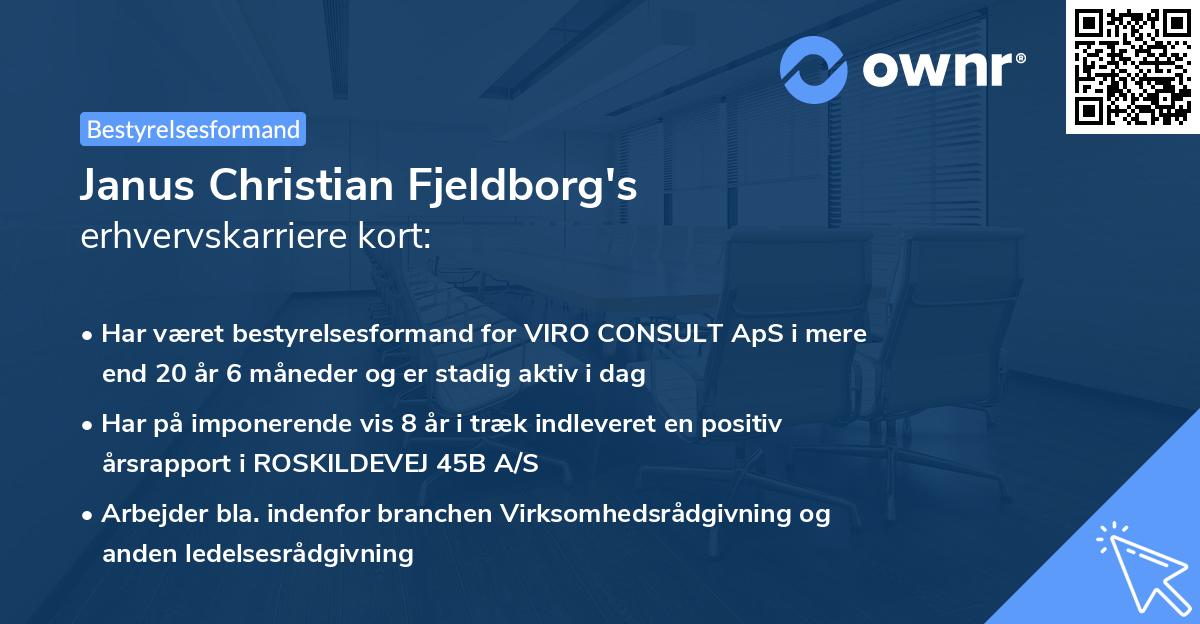 Janus Christian Fjeldborg's erhvervskarriere kort