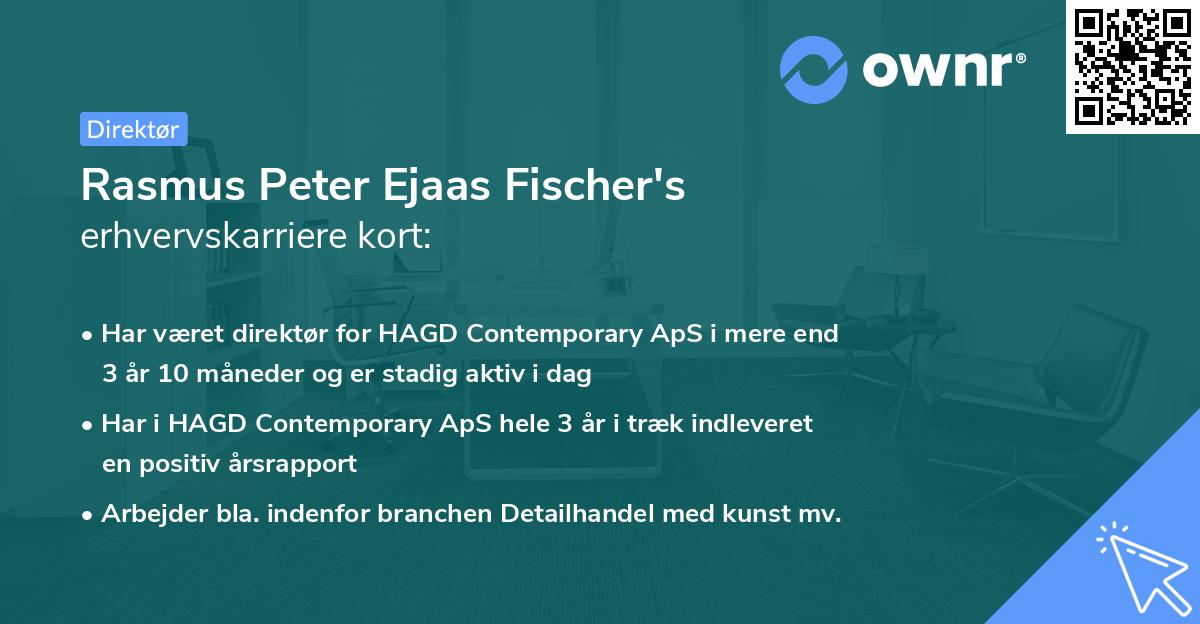 Rasmus Peter Ejaas Fischer's erhvervskarriere kort
