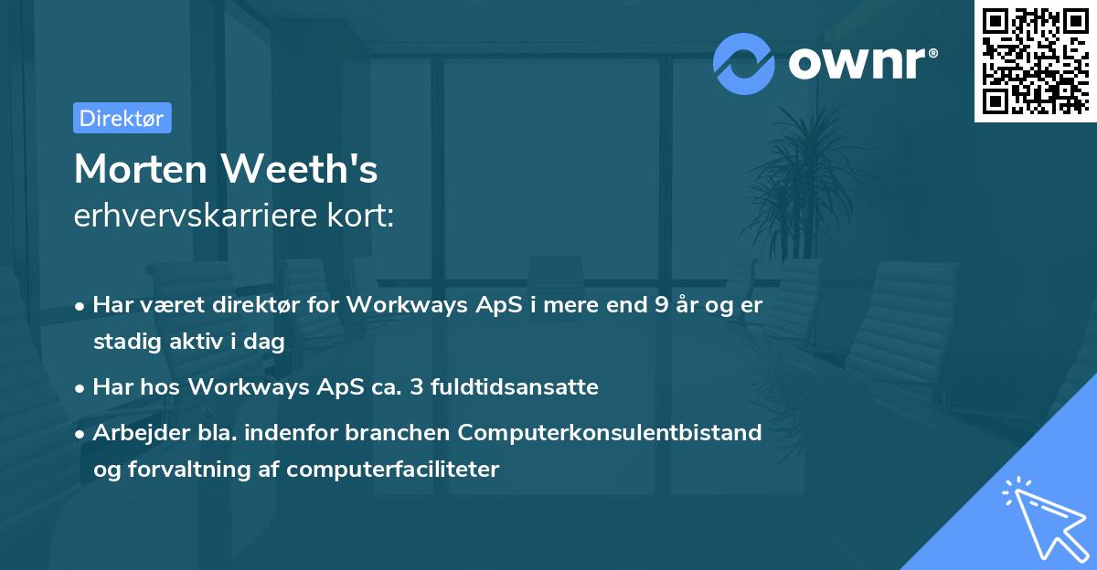 Morten Weeth's erhvervskarriere kort